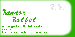 nandor wolfel business card